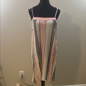 Striped Multicolor Sleeveless Dress